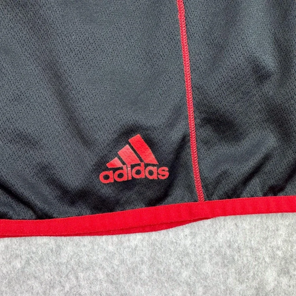 Adidas Climalite Pullover Mens Large Black Red Golf 1/4 Zip Athletic Preppy Work